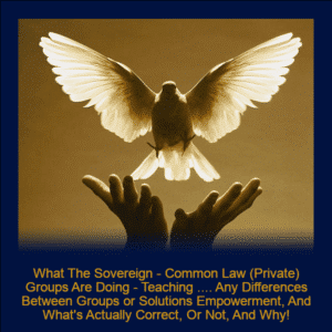 Module 79 - What The Sovereign - Common Law Groups Are Doing – Teaching .... Any Differences Between Groups or Solutions Empowerment, and What’s Actually Correct, Or Not, And Why!