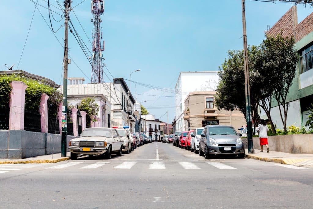 parked cars on gray concrete road